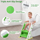 Potty Training Seat, Upgrade Foldable Step Stool, Climbable and Easy to Carry Handles, Adjustable for Different Toilet Heights, Attachment with Stable Structure for Boys and Girls by TinyTreasures Baby Boutique