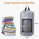 Laundry Bag Backpack Durable Laundry Bag with Shoulder Straps and Mesh Pockets Portable Laundry Dirty Clothes Hamper Bag for College Dorm (Gray) by CozyNest Decor