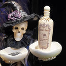 Braxio Witch Potion Bottles for Halloween Décor - White Spider Resin Magic Potion Bottles with Black Web Design, White Spider Decoration, for Shelf Table Party(3x3x10 Inches) by CozyNest Decor