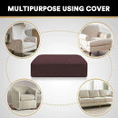PrinceDeco Couch Cushion Cover Cushion Slipcover for Chair Sofa Cushion Furniture Protector Seat Cushion Sofa Cover for Dog Pet Kid with Elastic Straps Width Up to 29.5", Brown by CozyNest Decor