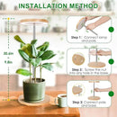 LORDEM Bamboo Grow Light, LED Plant Light for Indoor Plants Growing, Full Spectrum Bamboo Desk Growth Lamp with Automatic Timer for 4H/8H/12H, 4 Dimmable Levels, Height Adjustable by GreenHaven Gardens