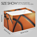 Storage Basket Bin Basketball Organizer Basket Collapsible Shelf Basket Cube with handle for Nursery Bedroom Bathroom, one sizex1 by TinyTreasures Baby Boutique