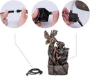 TERESA'S COLLECTIONS Water Fountain Outdoor Fairy Garden Statues with LED Lights and Pump, Large Floor Waterfall Backyard Water Fountains Porch Living Room Home Decor, Housewarming Gifts for Mom 19.3" by GreenHaven Gardens