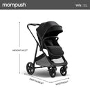 Mompush Wiz 2 in 1 Baby Stroller with Bassinet Mode, Convertible Infant Stroller for Newborn and Toddler with Reversible Seat and Large UPF 50+ Canopy by TinyTreasures Baby Boutique