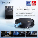 ECOVACS DEEBOT X8 PRO OMNI Robot Vacuum and Mop, 18000Pa, OZMO ROLLER Instant Self-Washing Mopping, 167℉ Hot Water Mop Washing, Auto Cleaning Solution Adding, Hot Air-Drying, Self-Emptying, Black by CozyNest Decor