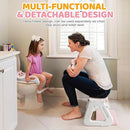 Orzbow Potty Training Seat, 2-IN-1 Toddler Potty Training Toilet with Step Stool, Stability Toilet Seat for Boys Girls with Splash Guard and Anti-Slip Pad, Adjustable Ladder & Potty Seat Height, Pink by TinyTreasures Baby Boutique