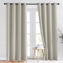 NICETOWN Blackout Curtains & Drapes for Living Room - Thermal Insulated Solid Grommet Sound Reducing Energy Saving Window Treatments for Porch/Hall, Natural, 2 Panels, W52 x L84 by TinyTreasures Baby Boutique