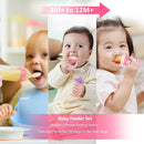 WAJIAYON Baby Fruit Feeder Pacifier - 6 Pack | 2 Infant Food Feeder Pacifier & 2 Baby Food Dispensing Spoon | Fresh Fruit Teethers for Babies | Silicone Feeder Babies,Infant Teething Feeders -Pink by TinyTreasures Baby Boutique