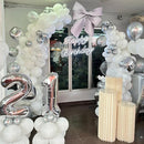 140pcs White Round Balloons Different Sizes 18 12 10 5 Inch Latex Balloons for Arch Decoration Party Balloon Kit for Graduation Birthday Party Wedding Balloon Baby Shower Decoration by TinyTreasures Baby Boutique