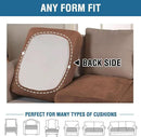 H.VERSAILTEX Velvet Stretch Couch Cushion Cover Plush Cushion Slipcover for Loveseat Cushion Furniture Protector Seat Cushion Sofa Cover (2 Piece Medium Sofa Cushion Covers, Caramel) by CozyNest Decor