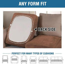 H.VERSAILTEX Velvet Stretch Couch Cushion Cover Plush Cushion Slipcover for Chair Loveseat Sofa Cushion Furniture Protector Seat Cushion Sofa Cover (3 Piece XL Sofa Cushion Covers, Caramel) by CozyNest Decor