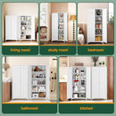 Letaya White Storage Cabinet with Feets-Metal Home Kitchen Pantry Cabinets with Doors and Adjustable Shelves,Organization Locker for Cupboard/Bedroom/Dining/Living/Bathroom/Office/Garage Room (White) by CozyNest Decor