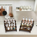 Large Display Wood Risers Wooden Stand 8 Tier Wood Racks Decorative Rectangular, 2 Set 8 Pieces Cupcake Stands Cologne Perfume Organizer Showcase Items(Brown) by CozyNest Decor