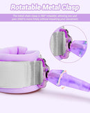 Dr.meter Anti Lost Wrist Link, 2 Pack Toddler Safety Leash with Key Lock, Reflective Child Walking Harness - Dual 8.2ft Length Pink & Purple Kids Leash for Outdoor, Kids Travel Essencials by TinyTreasures Baby Boutique