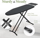 Ironing Board 48x15, Wide Heavy Duty Full Size Iron Board with Retractable Iron Rest, BlissBoard Sturdy Frame with Ultra Thick Padding, Heat-Resistant Cover, Height-Adjustable by CozyNest Decor