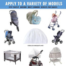 Mosquito Net for Stroller 2Pack - Protective Baby Stroller Mosquito Net - Perfect Bug Netting for Strollers, Bassinets, Cradles, Playards, Pack N Plays and Portable Mini Crib (White) by TinyTreasures Baby Boutique