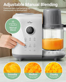 Bear Baby Food Maker with Two Layer Steam Baskets, Multifunction Baby Food Processor Steamer Puree Blender, Baby Food Mill with Bottle Warming Sterili-zing Auto Cleaning Function, BPA-Free, White by TinyTreasures Baby Boutique