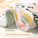 Lahome Pink Fleece Throw Blanket for Bed, Reversible Soft Throw Blankets for Women Cute, Warm Thick Throw Blankets for Couch, Apricot 50''x60'' by CozyNest Decor