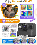 Kids Camera Instant Print, Christmas Birthday Gifts for 3-12 Year Old Boys Girls, 2.4in Screen 1080P Kids Digital Camera Toys for Kids Age 3 4 5 6 7 8 9 10 with 3 Rolls Print Paper 32G Card by TinyTreasures Baby Boutique