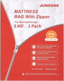 King Mattress Bag for Moving and Storage Cover -5 Mil Zipper Plastic Waterproof Mattress Storage Bag 82x78x14 inches,1 Pack by TinyTreasures Baby Boutique