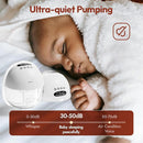 NCVI Wearable Breast Pump Hands Free, Portable Electric Breastfeeding Pump with 1500mAh Battery, Quiet Operation, Smart LED Display, 4 Modes & 9 Levels, 19/21/24mm Flanges, 2 Pack, White by TinyTreasures Baby Boutique