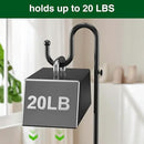 74" Shepherds Hook Stand for Plant: Hanging Bird Feeders, Plants, Lanterns, Wreath and Wind Chimes, Adjustable Free Standing Pole Holder with Heavy Duty Base for Indoor & Outdoor, Holds Up to 20 LBS by GreenHaven Gardens