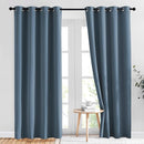NICETOWN Smoky Blue Blackout Curtains for Living Room 84 inches Long - Grommet Room Darkening Window Treatments Sound Reducing Drapes for Bedroom, 2 Panels, W52 x L84 by TinyTreasures Baby Boutique