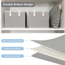 Closet Storage Bins, Fabric Closet Organizers and Storage Basket for Shelves, Collapsible Shelf Baskets for Organizing Shelves, Bedroom Clothes Basket, Gray, 3 Pack by CozyNest Decor
