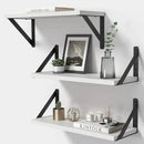 Heimlove Floating Shelves for Wall, 16 Inch Long Wood Floating Shelves Set of 3, Wall Mounted Hanging Shelf for Bathroom Bedroom Kitchen, White by CozyNest Decor