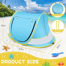 Baby Beach Tent,Large Pop Up Beach Tent Sun Shade for Beach,Portable Baby Travel Tent with Mosquito Net,Indoor Baby Play Tent,UPF 50+ UV Protection Sun Shelters for Infants by TinyTreasures Baby Boutique
