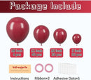 130pcs Burgundy Balloons Different Sizes 18" 12" 10" 5" Wine Red Balloons for Birthday Graduation Bride Baby Shower Wedding Decorations by CozyNest Decor