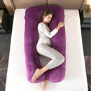 Amagoing 55 inches Pregnancy Pillows for Sleeping, U Shaped Maternity Full Body Pillow for Pregnant Women with Hip, Leg, Back, Belly Support, Washable Velvet Cover Included (Dark Purple) by TinyTreasures Baby Boutique