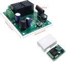 QIACHIP 12V 24V Wireless RF Remote Control Relay Switch Universal 2 Ch 433MHz Receiver Momentary or Toggle Switch with 2 Transmitters for Garage Door Openers LED Lights Motor Curtain by GreenHaven Gardens