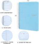 TREES Hourly Daily Planner Undated with To-Do List, Meals, Notes,Appointment Planner Book 10" x 7.3", Flexible PVC Cover,Twin-Wire Binding by TinyTreasures Baby Boutique