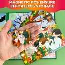 QUOKKA Magnetic Puzzles for Kids Ages 3-5 - 2x48 Travel Puzzles Games for Toddlers 3-4 Years Old - Activities Car Toy for Boys and Girls 4-6 yo - Farm & Forest Animals Learning Magnet for Road Trip by TinyTreasures Baby Boutique