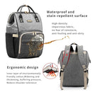 Diaper Bag Backpack for Women, Baby Bags for Girls,Diaper Bag with Changing Pad, and Insulated Pockets (Dark Grey +Light Grey) by TinyTreasures Baby Boutique
