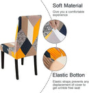 JQinHome Dining Chair Covers Set of 4,Magic Cube High Stretch Removable Washable Parsons Chair Slipcover for Dining Room Home Party Hotel Wedding Ceremony (Geometric Patterns) by CozyNest Decor