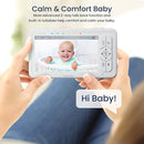 Babysense 5" HD Split-Screen Baby Monitor, Video Baby Monitor with 2 Cameras and Audio, Night Light, 1000ft Range, Two-Way Audio, 4X Zoom, Night Vision, 4000mAh Battery by TinyTreasures Baby Boutique