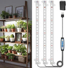 Wiaxulay LED Plant Grow Light Strips, 6000K White Grow Lights for Indoor Plants Full Spectrum, 3 Bars/16 in Grow Lamp with 6/12/16 Hrs Timer, 5 Brightness for Green House, Hydroponics, Seed Starting by GreenHaven Gardens