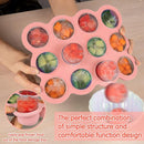 12x1.5oz Baby Food Freezer Tray with Clip Lid Gossamer Pink | Food Grade Silicone Storage Containers for Purees & Vegetables by TinyTreasures Baby Boutique