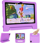 Kids Tablet 10.1 inch Android 14 Octa-Core 64GB 6000mAh Kids Space Parental Control 1280 * 800 HD Touchscreen Shockproof Case Dual Camera Gift for Toddler Children (Purple) by TinyTreasures Baby Boutique