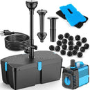 Pond Filter with Fountain Pump Kits, 660GPH Pond Pump and Filter Kit with 50W Submersible Water Pump, Pond Filters for Outdoor Ponds Clean Koi Pond Filter by GreenHaven Gardens