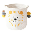 INough Toy Storage Baskets Cute Laundry Basket with Handles Dog Toy Storage Basket Durable Large Cotton Rope Storage Bins Home Organizer Solution for Office, Bedroom, Closet, Toys & Laundry (Lion) by TinyTreasures Baby Boutique