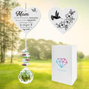 Memorial Gifts for Loss of Mom, Sympathy Gifts for Loss of Mom, Mom in Heaven Memorial Crystal Suncatcher for Window Home Decor (Mom) by GreenHaven Gardens