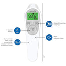 Microlife Non-Contact Forehead Thermometer, Digital Infrared No-Touch Thermometer (for Adults, Kids & Baby), Large Backlit LCD Screen, Fever Alarm, Memories & Instant Accurate Readings by TinyTreasures Baby Boutique