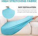 hyha Waterproof Couch Cushion Covers, Stretch Sofa Couch Seat Slipcover for Dog Washable, Non-Slip Waterproof Outdoor Cushion Covers for Patio Furniture Replacement (2 Pieces, Peacock Blue) by CozyNest Decor