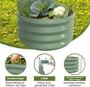 2x2x1ft Round Galvanized Raised Garden Bed Outdoor Metal Planter Box Raised Beds for Gardening,Vegetables,Fruits,Flowers & Herbs (Green) by GreenHaven Gardens