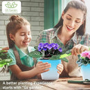 Self Watering Planters for Indoor Plants : 5 inch 3 Pack Gradient Blue Planter with Water Level Indicator African Violet Self Watering Flower Pot for Herb pots House Plant by GreenHaven Gardens