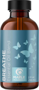 Breathe Essential Oil for Diffuser - Invigorating and Refreshing Breathe Essential Oil Blend with Eucalyptus Peppermint Tea Tree and Mint for Diffusers for Home and Shower Aromatherapy (2 Fl Oz) by CozyNest Decor