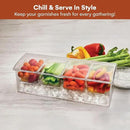 Estilo 4 Section Condiment on Ice, Clear (1-(Pack)) by CozyNest Decor